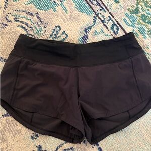 Lululemon Speed Up Low-Rise Lined Shorts 2.5” - Black Size 4
